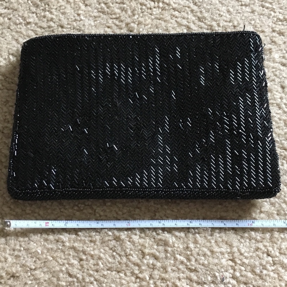Black Beaded Clutch